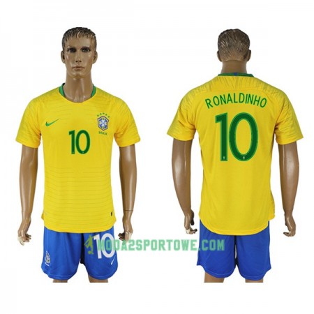 Koszulka Brazylia Ronaldinho 10 Mistrzostwa Świata 2018 Domowe Stroje Piłkarskie